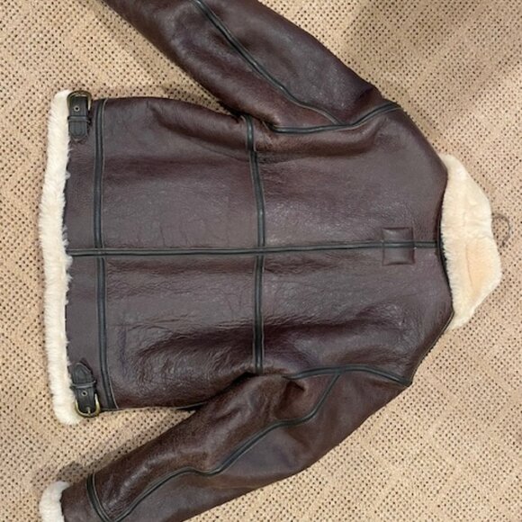 MENS SCHOTT CLASSIC B-3 SHEEPSKIN LEATHER BOMBER - Picture 9 of 16